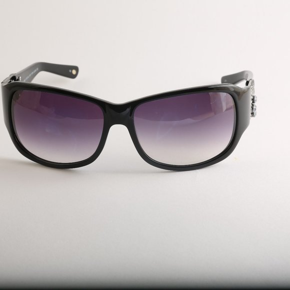 JIMMY CRYSTAL NY- NWT WOMENS SUNGLASSES Black frame w/SWAROVSKI CRYSTALS 2 LEFT! - Picture 2 of 7